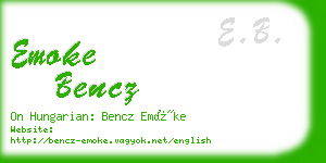 emoke bencz business card